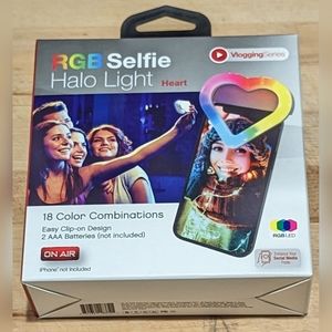 *BRAND NEW* ON AIR RGB Selfie Halo Light (Heart Shape / Multi - Color)